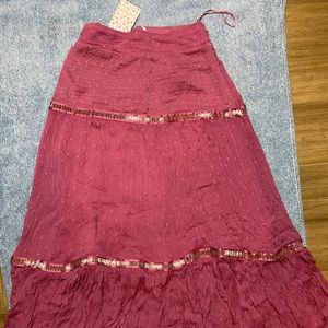 Sugar plum Fuchsia Pink free people maxi skirt